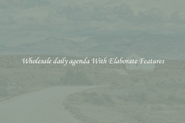 Wholesale daily agenda With Elaborate Features