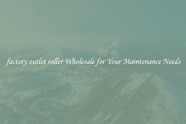 factory outlet roller Wholesale for Your Maintenance Needs