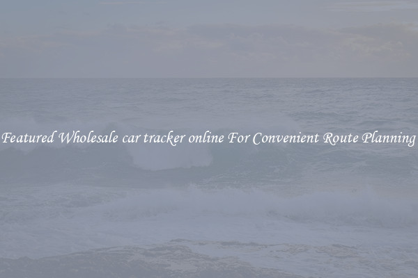 Featured Wholesale car tracker online For Convenient Route Planning 