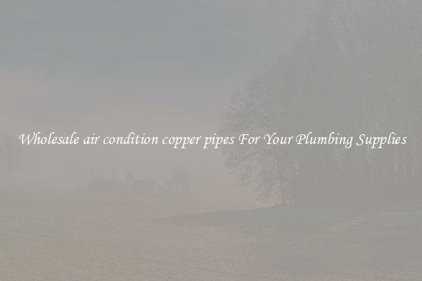 Wholesale air condition copper pipes For Your Plumbing Supplies