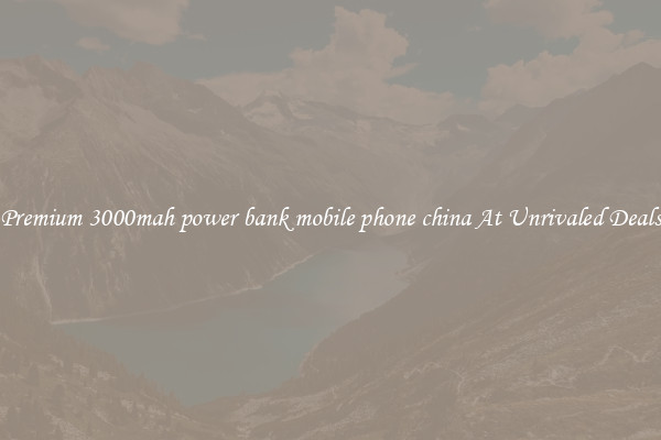 Premium 3000mah power bank mobile phone china At Unrivaled Deals