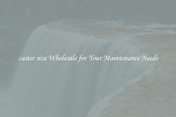 caster size Wholesale for Your Maintenance Needs