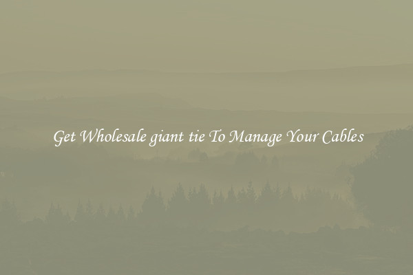 Get Wholesale giant tie To Manage Your Cables