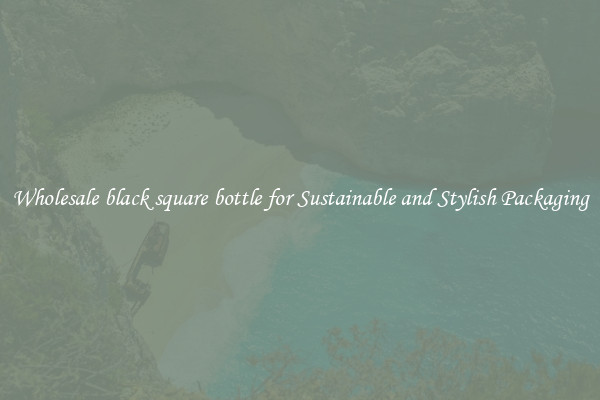 Wholesale black square bottle for Sustainable and Stylish Packaging