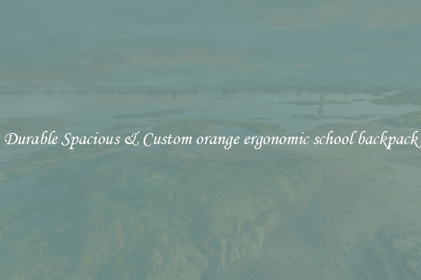 Durable Spacious & Custom orange ergonomic school backpack