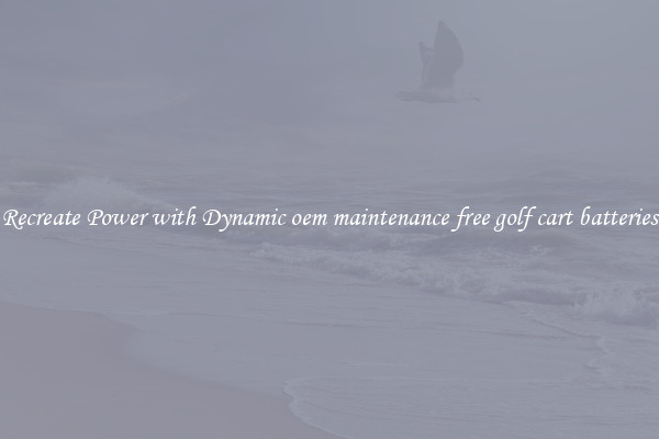 Recreate Power with Dynamic oem maintenance free golf cart batteries