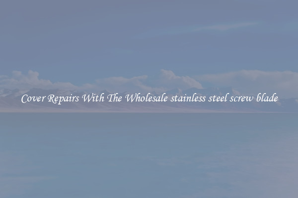  Cover Repairs With The Wholesale stainless steel screw blade 